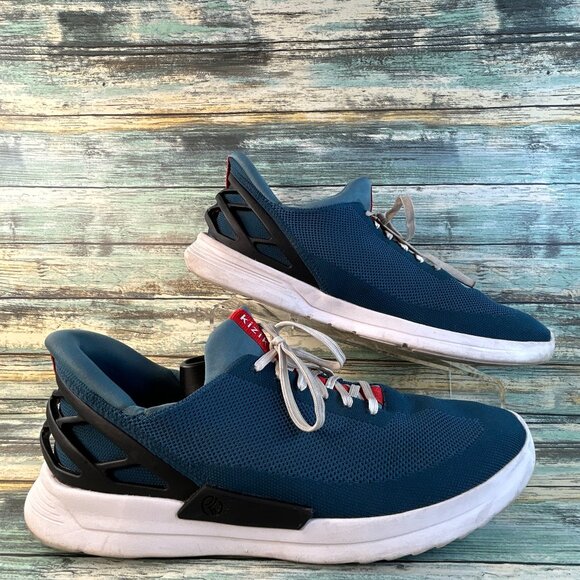 Kizik Athens Hands Free Sneakers Mens 12 Blue Knit Lace Up Slip On Athletic Shoe main image 6